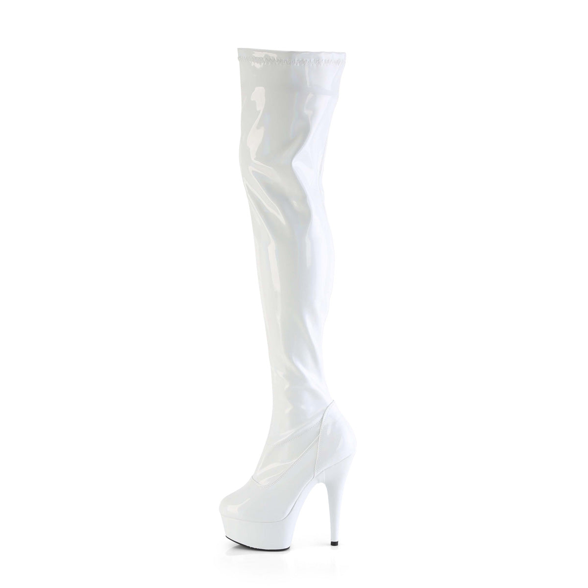 DELIGHT-3000HWR Thigh High Boots White Multi view 4