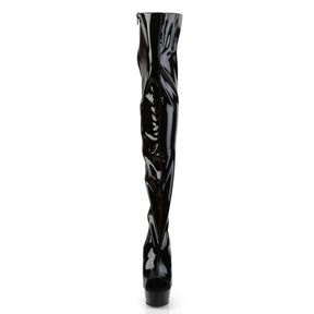 DELIGHT-3017 Black Thigh High Boots