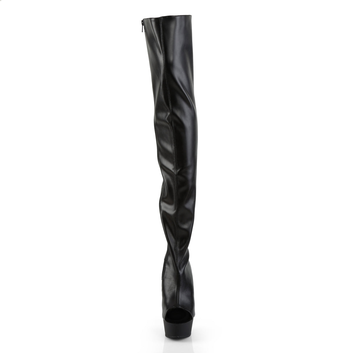 DELIGHT-3017 Black Thigh High Boots  Multi view 5
