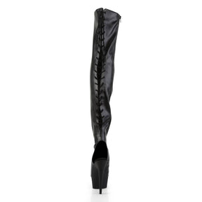 DELIGHT-3017 Black Thigh High Boots