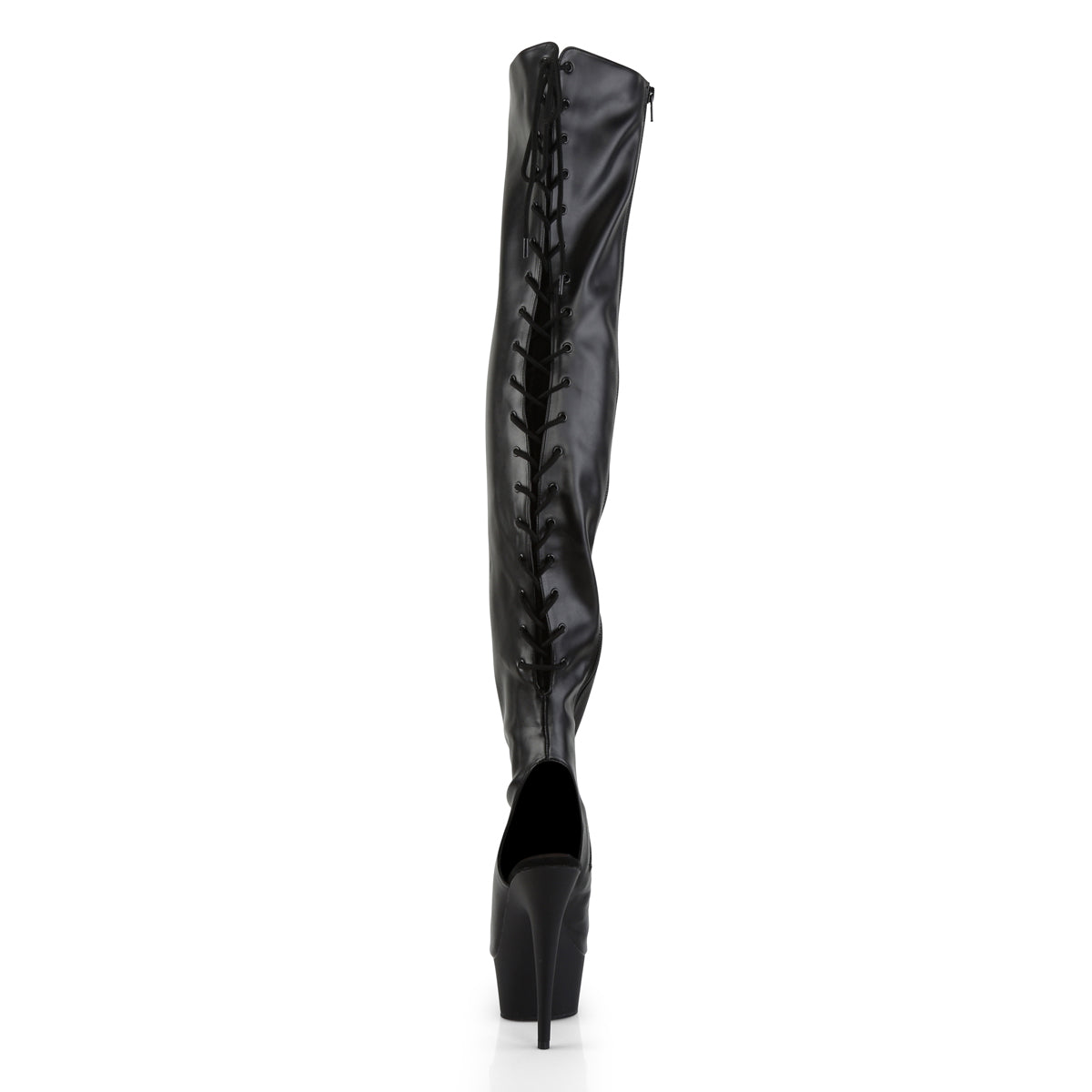 DELIGHT-3017 Black Thigh High Boots  Multi view 3