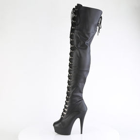 DELIGHT-3022 Lace-Up Thigh Boot Black Multi view 4