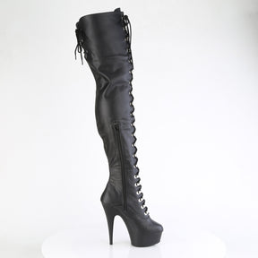DELIGHT-3022 Lace-Up Thigh Boot Black Multi view 2