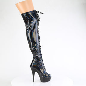 DELIGHT-3029 Stiletto Heel Platform Boots Black Multi view 2