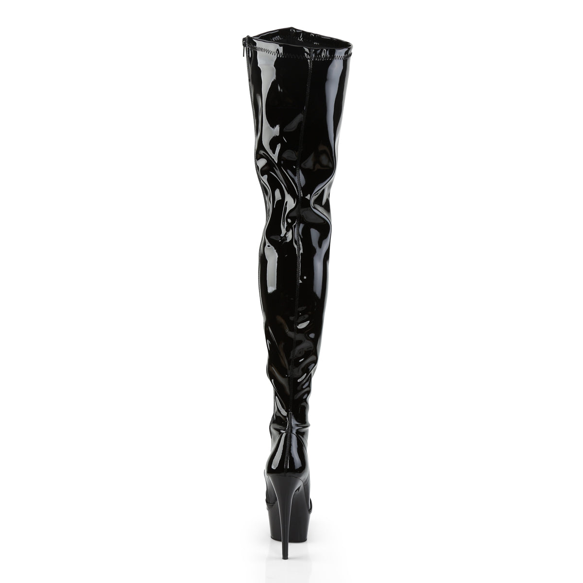 DELIGHT-4000 Black Thigh High Boots Black Multi view 3