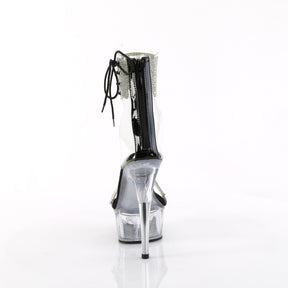 DELIGHT-627RS Silver & Clear Ankle Peep Toe High Heel Silver & Clear Multi view 3