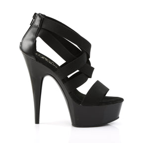 DELIGHT-669 Black Matte Sandal High Heel Black Multi view 2