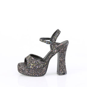 DOLLY-09 Ankle Peep Toe High Heel Black Multi view 4