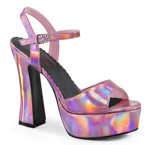 DOLLY-09 Ankle Peep Toe High Heel Pink Multi view 1