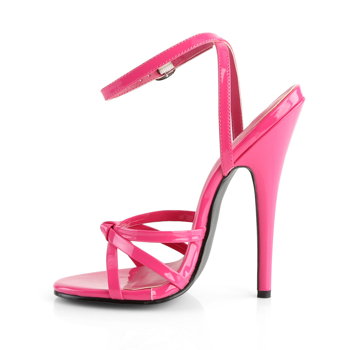 DOMINA-108 Hot Pink Patent Ankle High Heel  Multi view 4