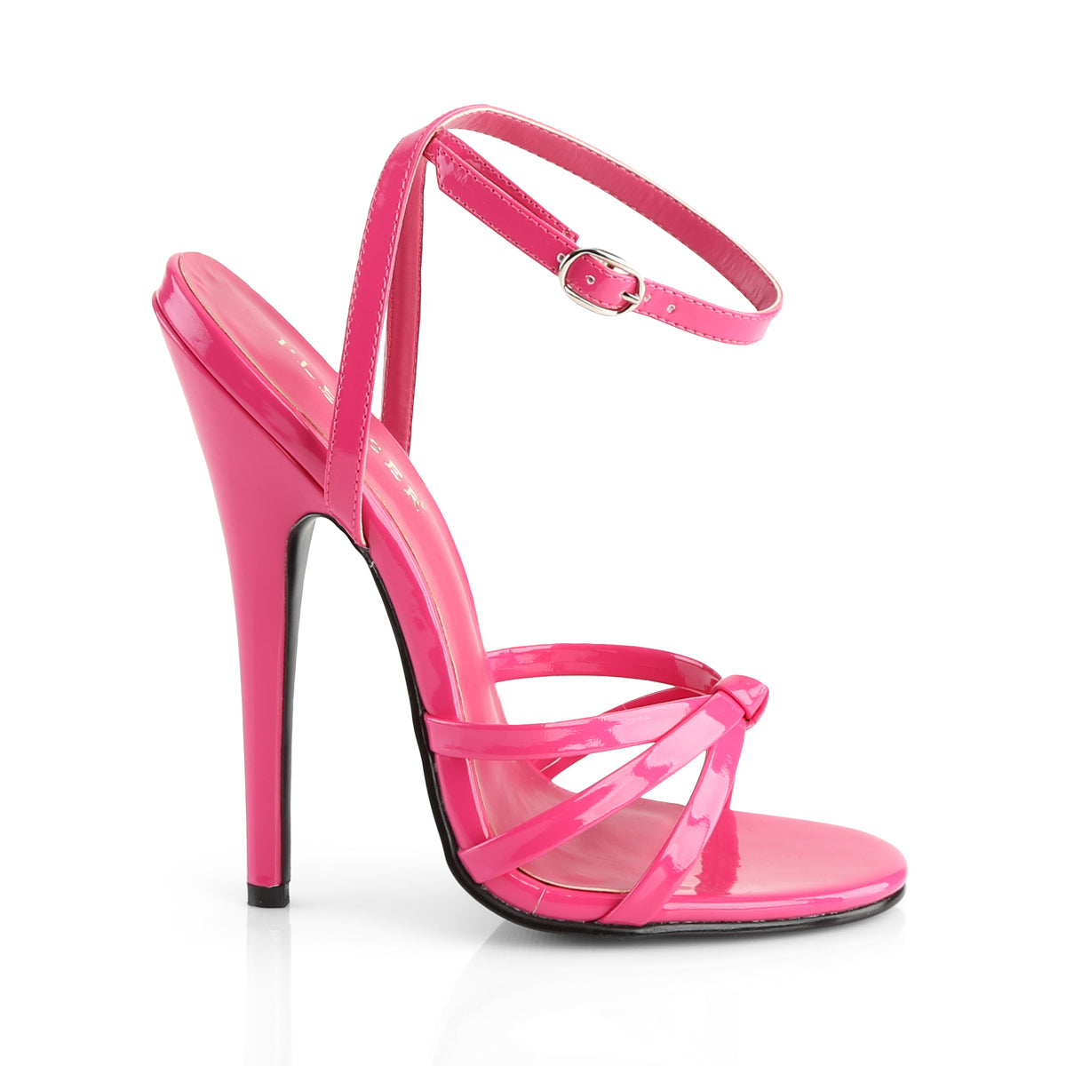 DOMINA-108 Hot Pink Patent Ankle High Heel  Multi view 2