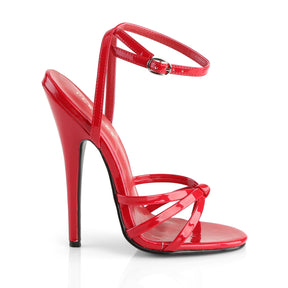 DOMINA-108 Red 6 Inch Heel Sandals