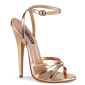 DOMINA-108 Rose Gold 6 Inch Heel Sandals