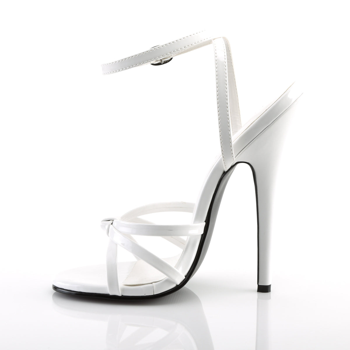 DOMINA-108 White Patent Ankle High Heel  Multi view 4