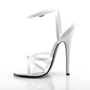 DOMINA-108 White 6 Inch Heel Sandals