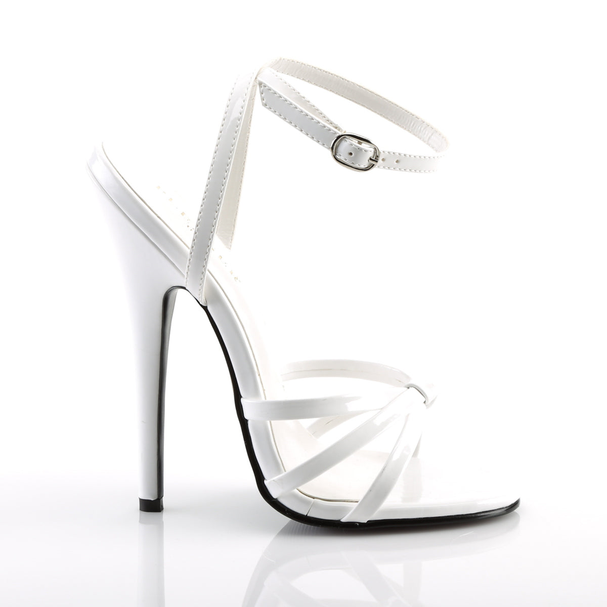 DOMINA-108 White Patent Ankle High Heel  Multi view 2