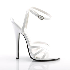 DOMINA-108 White 6 Inch Heel Sandals