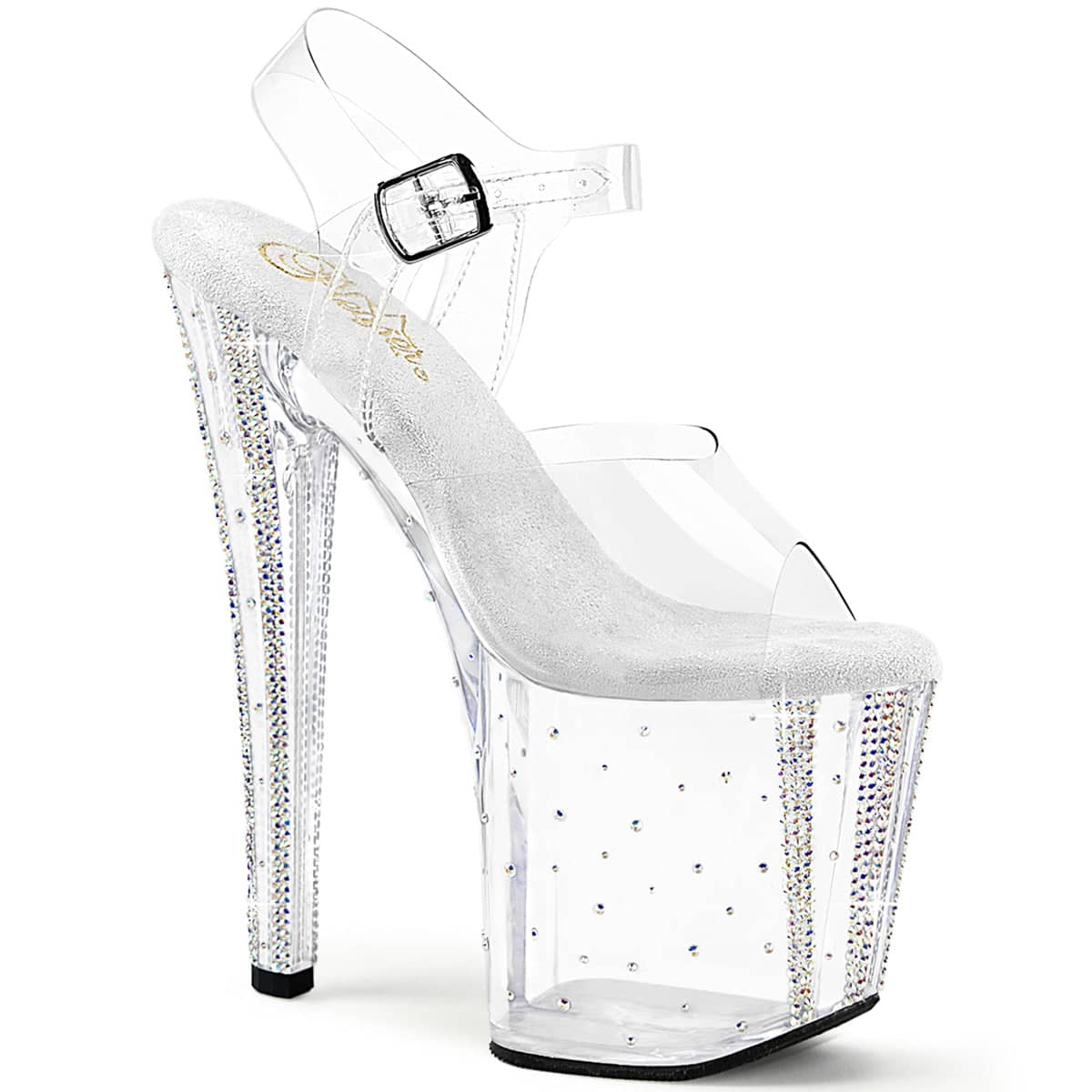 ENCHANT-708RS-01 Rhinestone Studded Ankle Strap Sandal