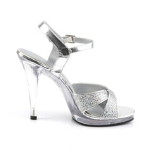 FLAIR-419(G) Clear & Gold Ankle Sandal High Heel