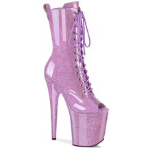 FLAMINGO-1041GP Peep Toe Lace-Up Ankle Boot