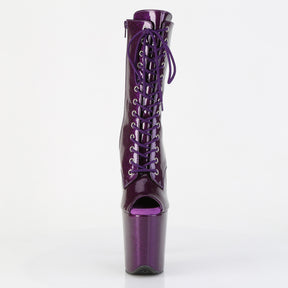 FLAMINGO-1041GP Peep Toe Lace-Up Ankle Boot Purple Multi view 5