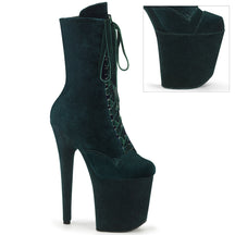 FLAMINGO-1045VEL Velvet Lace-Up Front Ankle Boot