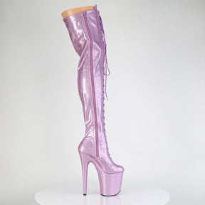 FLAMINGO-3020GP Lace-Up Stretch Thigh Boot Purple Multi view 2