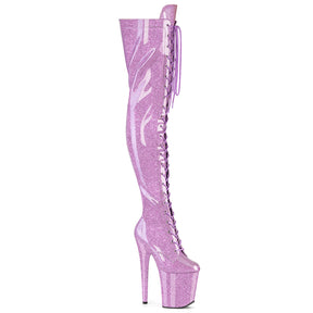 FLAMINGO-3020GP Lace-Up Stretch Thigh Boot Purple Multi view 1