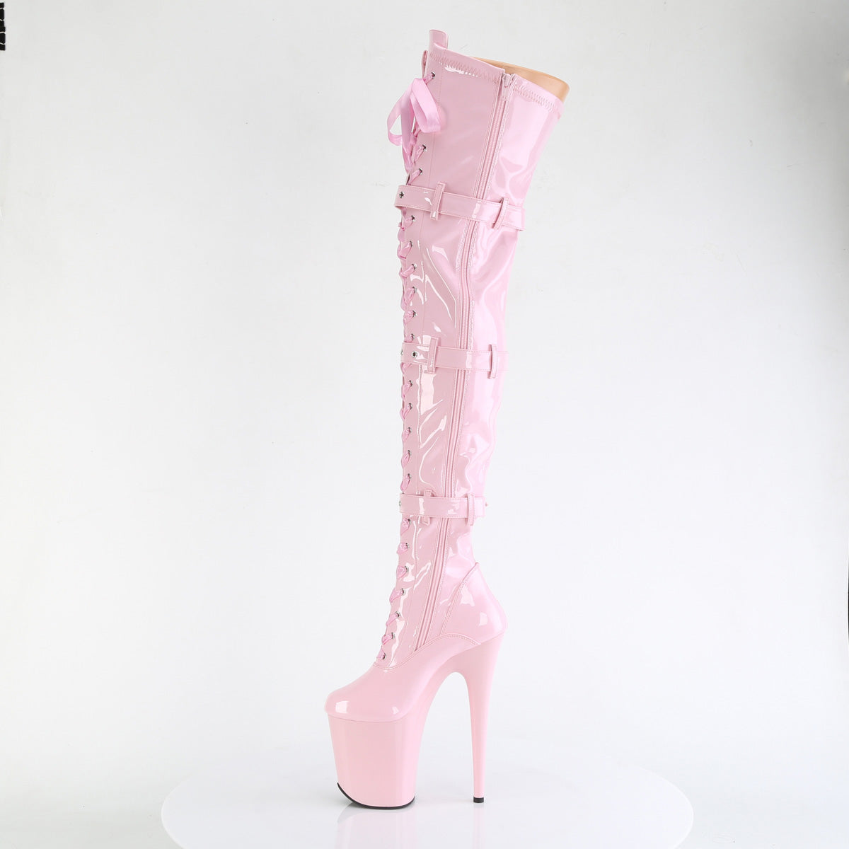 FLAMINGO-3028 Thigh High Boots Pink Multi view 4