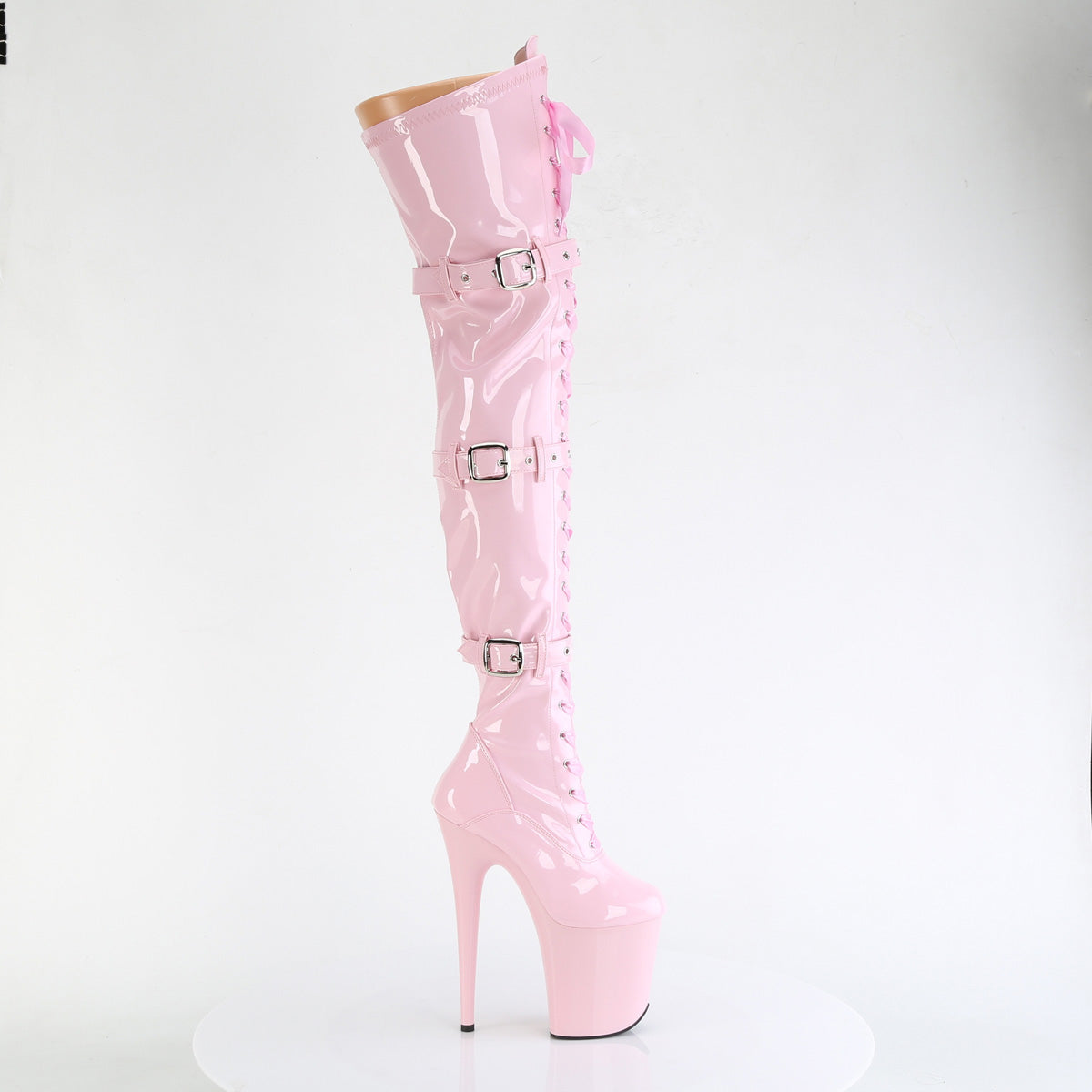 FLAMINGO-3028 Thigh High Boots Pink Multi view 2