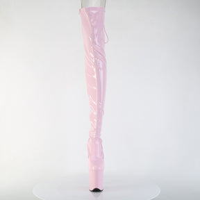 FLAMINGO-3850 Lace-Up Back Stretch Thigh Boot Pink Multi view 5