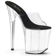 FLAMINGO-801 Black & Clear Peep Toe High Heel