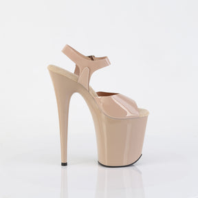 FLAMINGO-808N Ankle Peep Toe High Heel Nude Multi view 2