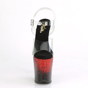 FLAMINGO-808SS Black & Blue Ankle Peep Toe High Heel Black & Red Multi view 5