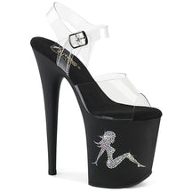 FLAMINGO-808TGRS Clear Ankle Peep Toe High Heel