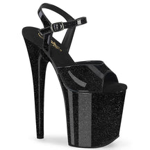 FLAMINGO-809GP Black Ankle Peep Toe High Heel