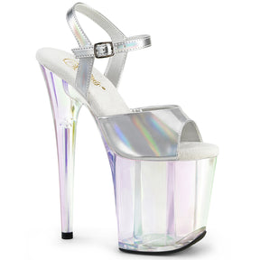 FLAMINGO-809HT Holo Tinted Ankle Strap Sandal Silver Multi view 1