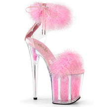 FLAMINGO-824F Marabou Fur Ankle Cuff Sandal