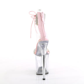 FLAMINGO-827RS Ankle Cuff Sandal Pink & Clear Multi view 3