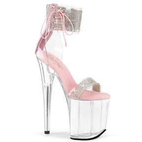 FLAMINGO-827RS Ankle Cuff Sandal Pink & Clear Multi view 1