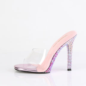 GALA-01DMM Two Tone Slide High Heel Pink & Clear Multi view 4