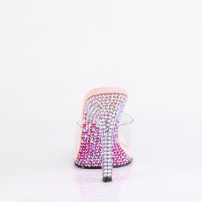 GALA-01DMM Two Tone Slide High Heel Pink & Clear Multi view 3