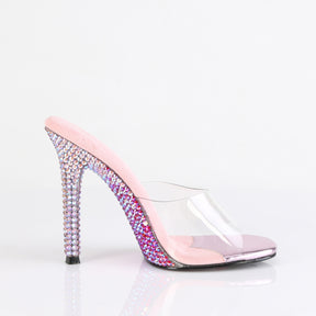 GALA-01DMM Two Tone Slide High Heel Pink & Clear Multi view 2