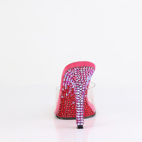 GALA-01DMM Two Tone Slide High Heel Red & Clear Multi view 3