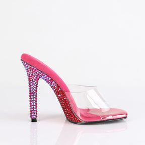 GALA-01DMM Two Tone Slide High Heel Red & Clear Multi view 2
