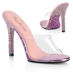 GALA-01DMM Two Tone Slide High Heel Pink & Clear Multi view 1