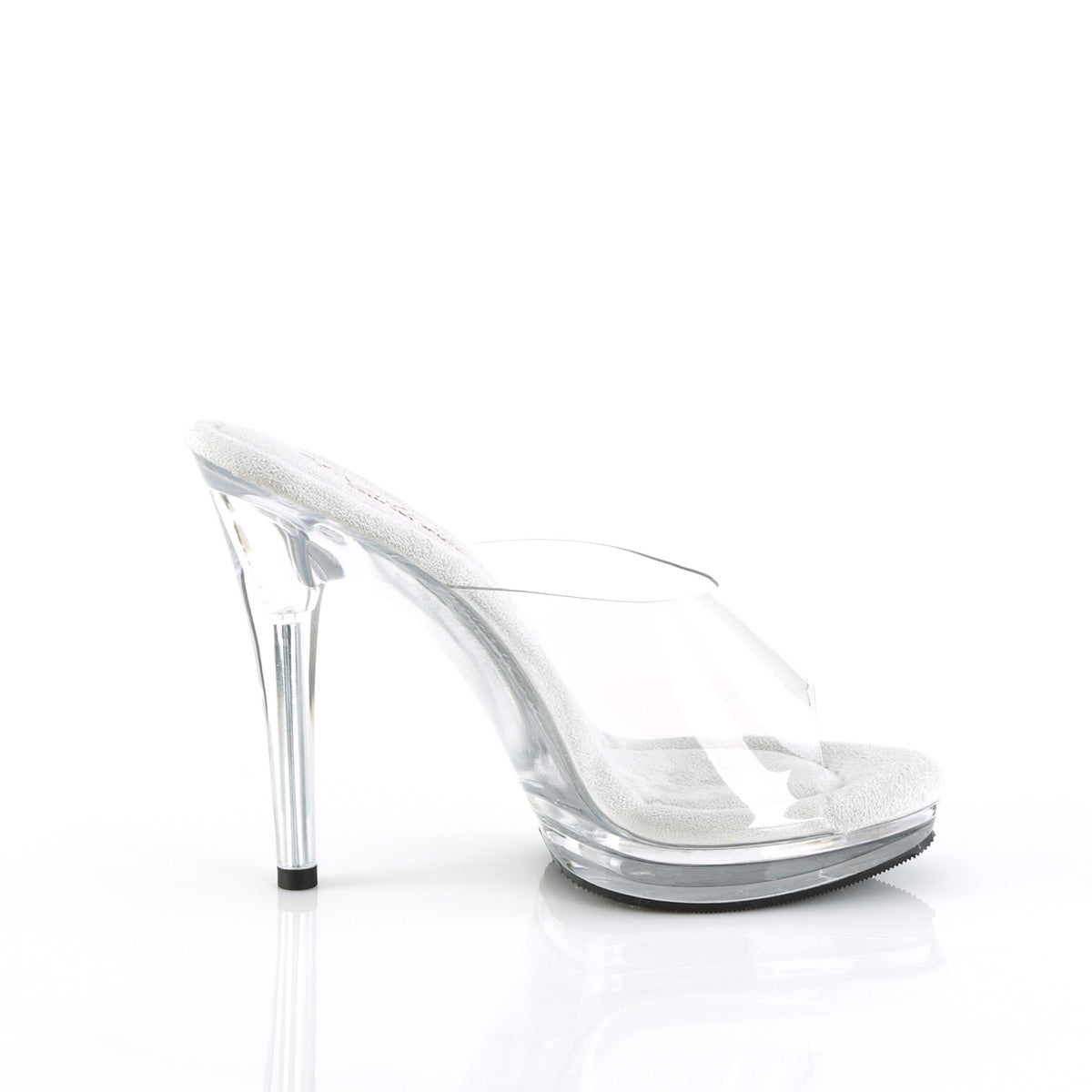 GLORY-501 Black & Clear Slide High Heel