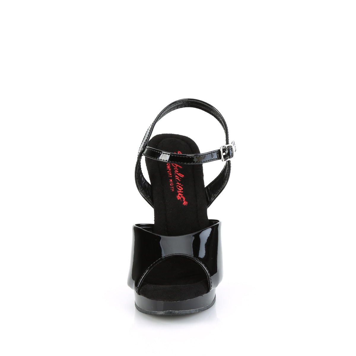 GLORY-509 Black Ankle Peep Toe High Heel