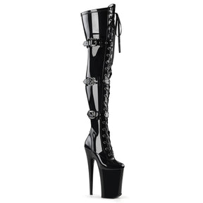 INFINITY-3028 Black Thigh High Boots  Multi view 1