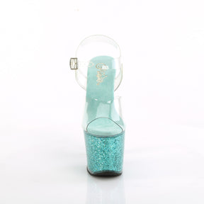 LOVESICK-708SG Ankle Strap Sandal Clear & Multi Colour & Green Multi view 5